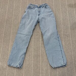 Hollister Women's Straight Leg Jeans - Light Blue